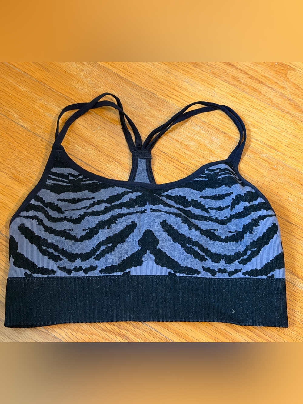 Bombshell Seamless Zebra-Print Sports Bra
